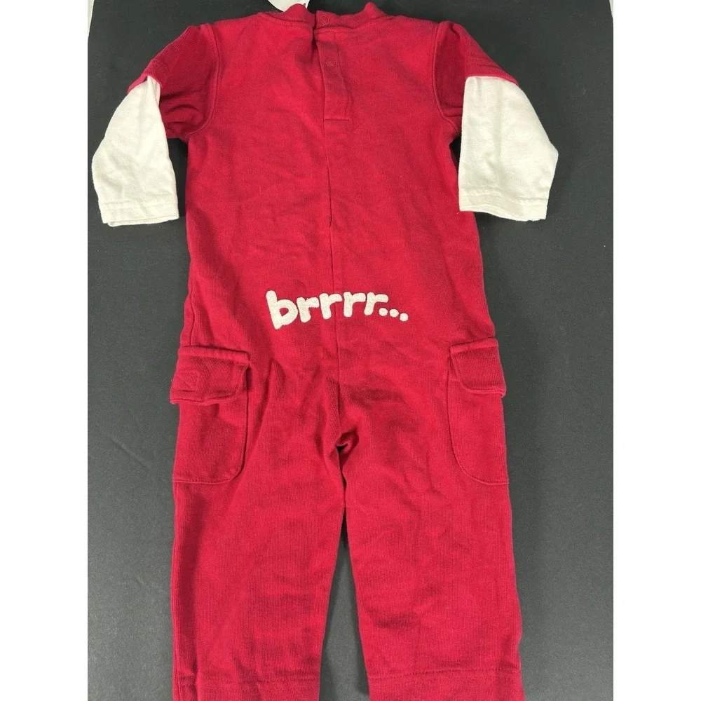 Gymboree Snow Chillin Romper 6-12 Months NWT Red Winter Scarf Brrr One Piece